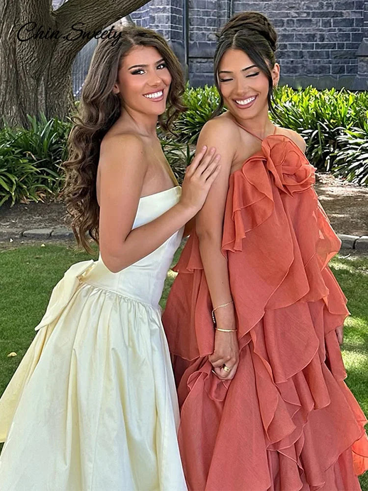 Tangerine Bloom Gown