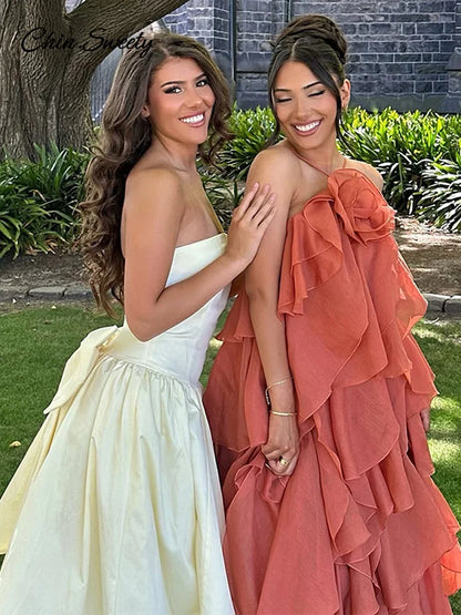 Tangerine Bloom Gown